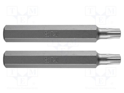Screwdriver bit; Torx®; TX40; Overall len: 75mm; Mounting: 3/8"