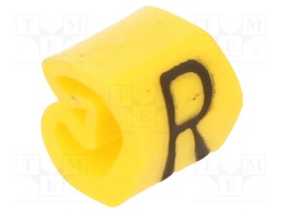 Markers for cables and wires; 1.3÷3mm; PVC; yellow; leaded