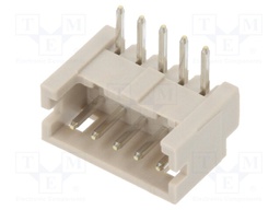 Socket; wire-board; male; DF13; 1.25mm; PIN: 5; THT; on PCBs; tinned