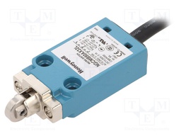 Limit switch; transversal plastic roller Ø12,7 mm; 5A; lead 5m