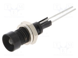 Indicator: LED; recessed; Cutout: Ø6mm; for PCB; brass; ØLED: 3mm