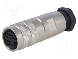 Connector: M16; female; for cable; IP67; plug; soldering; 60V; 3A