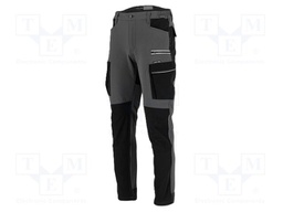 Dungarees; Size: L (179/92-98); grey-black; STRETCH; slim-fit