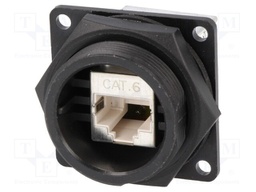 Socket; RJ45; DC; PIN: 8; Cat: 6; shielded; Layout: 8p8c; IP67,IP68