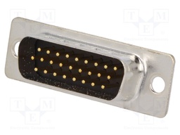 D-Sub HD; PIN: 26; plug; male; turned contacts; soldering; black