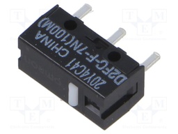Microswitch SNAP ACTION; 0.001A/6VDC; without lever; SPST-NO