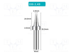 Tip; chisel; 2.4mm; for soldering station; BK3500