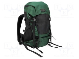 Backpack; outdoor; green-black; polyester; 320x220x450mm