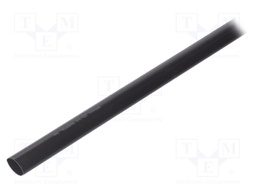 Heat shrink sleeve; glued; 25mm; L: 1m; black; Temp: -25÷125°C
