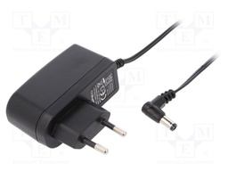 Power supply: switched-mode; 9VDC; 1A; Out: 5,5/2,5; 9W; Plug: EU