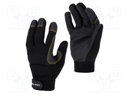 Protective gloves; Size: 10; black; tag