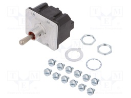 Switch: toggle; Pos: 3; 4PDT; ON-ON-ON; 10A/230VAC; Leads: screw