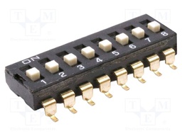Switch: DIP-SWITCH; Poles number: 8; ON-ON; 0.025A/24VDC; Pos: 2/8