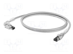 Patch cord; S/FTP; Cat 6a; RJ45,RJ45 left angled plug; stranded