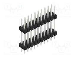 Connector: pin strips; pin header; male; PIN: 20; 2.54mm; THT; 2x10