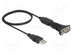USB to RS232 converter; 0.8m; black; USB 1.1,USB 2.0