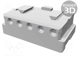 Connector: wire-board; plug; female; w/o contacts; PIN: 5; 2mm