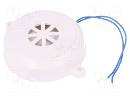Sound transducer: piezo alarm; 3.5kHz; Sound level: 110dB; 90nF