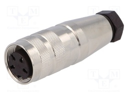 Connector: M16; female; for cable; IP65,IP67; plug; soldering; 300V