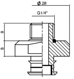 Suction cup mounting; G 1/4"; Features: with filter
