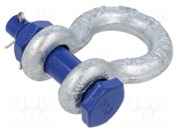 Dee shackle; steel; for rope; zinc; Size: 1/2",13mm