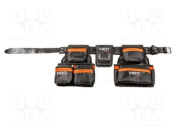 Waist bag; tool case; black-orange; poliester 1680D