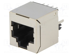 Socket; RJ45; PIN: 8; Cat: 6; shielded; Layout: 8p8c; THT; straight