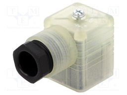 Connector: valve connector; plug; form A; 18mm; female; PIN: 3; 8A