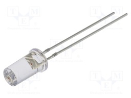 LED; yellow; 5mm; 50°; Front: flat; 2.1÷2.6VDC; Pitch: 2.54mm; round
