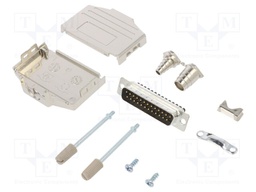 D-Sub; PIN: 25; male; shielded,metalized; straight; screw terminal