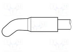 Tip; bent conical; 3.9mm; longlife; for  JBC-AP-A soldering iron