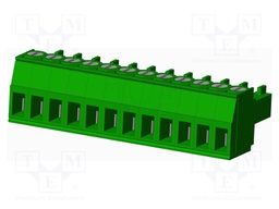 Connector: pluggable terminal block; plug; female; straight; 10A
