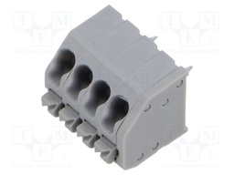 Connector: PCB terminal block; HC; 6A; terminal; PIN: 4; angled 45°
