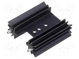 Heatsink: extruded; grilled; black; L: 38.1mm; W: 35mm; H: 12.7mm