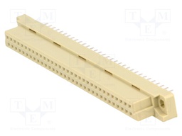 Plug; DIN 41612; type B; female; PIN: 64; a+b; THT; straight; len.4mm