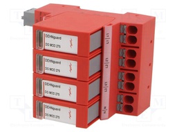 Surge arrestor; Type 2+3; 20kA; for DIN rail mounting; -40÷80°C