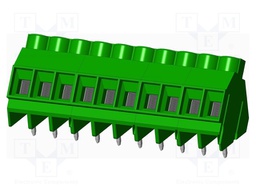 Connector: PCB terminal block; terminal; Plating: tinned; on PCBs