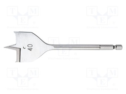 Drill bit; for wood; Ø: 40mm; L: 152mm; Blade tip shape: shovel