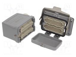 Connector: HDC; male + female; plug + socket; HE; PIN: 48; 48+PE