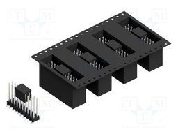 Connector: pin strips; pin header; male; PIN: 20; 2.54mm; SMT; 2x10