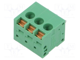 PCB terminal block; 5mm; ways: 3; on PCBs; THT,snap-on; terminal