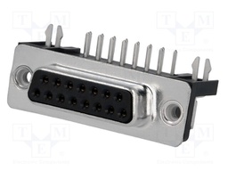 D-Sub; PIN: 15; socket; female; with filter,8,08mm standard; THT