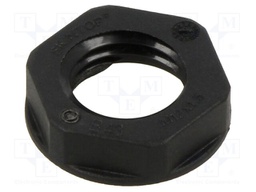 Nut; M12; polyamide; 17mm; black; Thread: metric; SKINTOP® GMP-HF-M