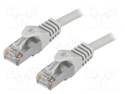 Patch cord; F/UTP; 5e; stranded; CCA; PVC; grey; 3m; 26AWG