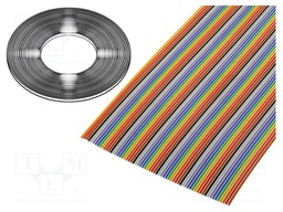 Wire: ribbon; 1.27mm; stranded; Cu; 60x28AWG; unshielded; PVC; 300V