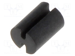 Spacer sleeve; LED; Øout: 3.7mm; ØLED: 3mm; L: 5mm; black; UL94V-0