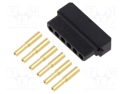 Rectangular Connector, Single In Line, Datamate L-Tek M80 Series, 6 Contacts, Receptacle, 2 mm