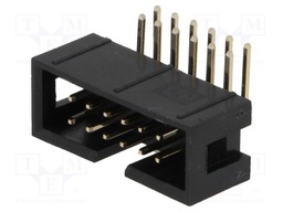 Socket; IDC; male; PIN: 12; angled 90°; THT; gold-plated; 2.54mm