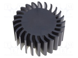 Heatsink; LED; Ø: 105mm; H: 50mm; Colour: black