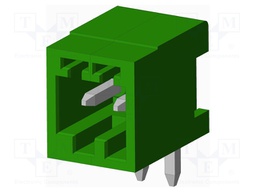 Connector: pluggable terminal block; socket; male; angled; THT
